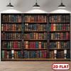 1Pcs Vintage Bookshelf Library Study Room Decoration Background School Backdrop Decorations For Photo Studio Photo Booth Party
