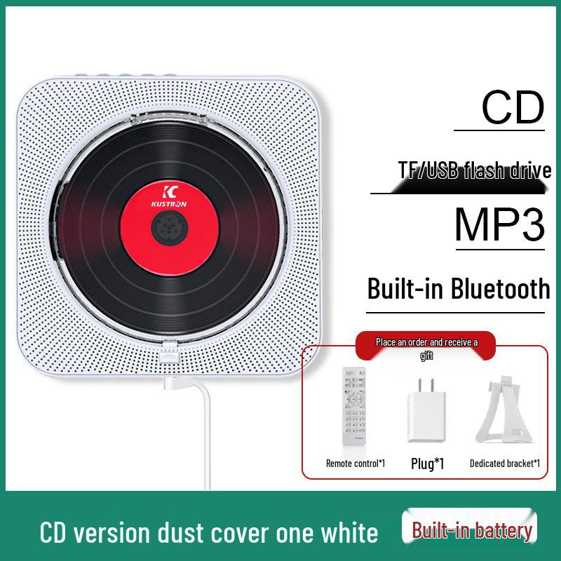 Wall-Mounted Bluetooth CD Speaker & Music Player with Cover - Early Education Learning Repeater & Radio MP3 Player