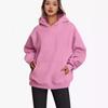 Womens Hooded Sweatshirt Loose Fit Casual Pullover With Front Pocket Streetwear Style