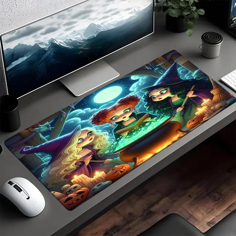 Witch Sisters In The Moonlight Mouse pad, Gaming Mouse Pad, keyboard pad, Desk Decor for computer notebook Fan Gift Birthday Gift