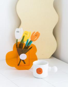 Ins-Stil Acrylvase Kreative Kunst Wellige Blume Hydroponische Blumenanordnung Tischdekoration Transparente Vase