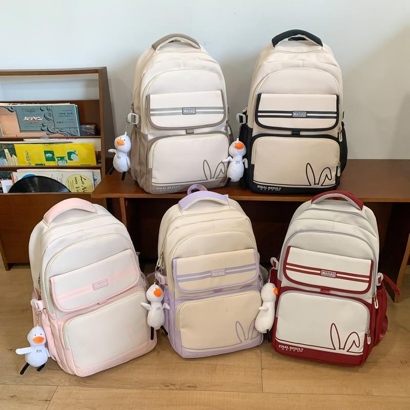 Женский рюкзак большой вместимости нейлоновый водоотталкивающий студенческий цветной — фото 7