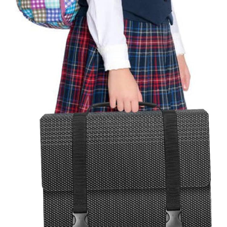 25 Compartments Expandable File Organiser Filing Bag with Handle Plastic Document Organiser for Offices 13x9.6Inch