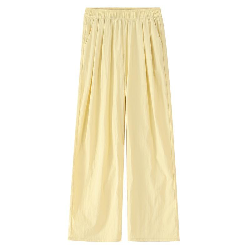 Color Yamamoto pants women's summer thin high waist drooping lazy new loose casual ice silk wide leg cool pants
