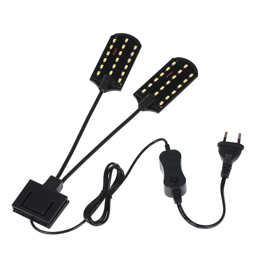 White Light Fish Tank Clip Lamp Flexible Bendable Fish Tank Light Landscape Lamps  Home Aquariums