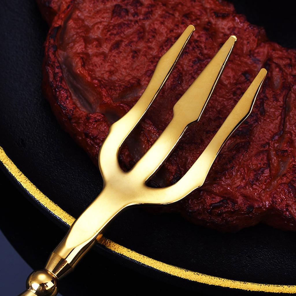 Stainless Steel Creative Fork Western Salad Pasta Utensils For Dining Outdoor Picnic Gift