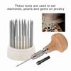 Professional Tools Wooden Beading Tools Set Metal Stone Setting Graver Beader Engraving Jewelry Craft Making Kit Jewelry Making