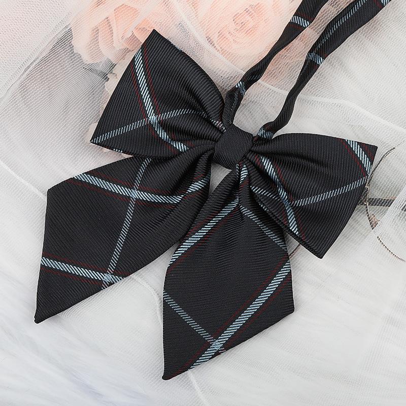 Jk Japanese Plaid Korean Version Of Collar Flower Graduate Female Collar Flower College Wind Streamer Jk Bow Shirt Accessories Sailor Suit