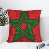 Morocco Map With Moroccan Flag  Pillow Case  Soft Pillow Cover For Sofa Bedroom Home Decor Novelty Pillowcases