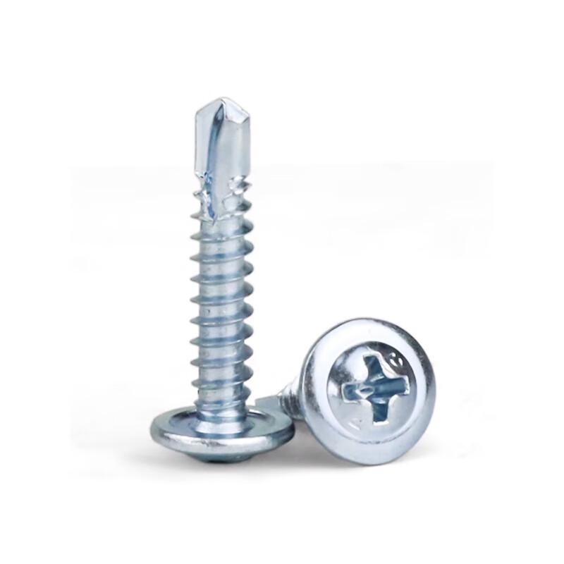 Qiansuluo Blue-White Zinc Self-Tapping Drill Screws with Washer Head