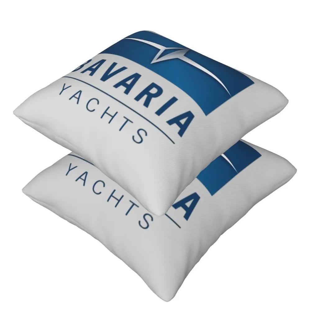 Bavaria Yachts Blue Silver Logo 2 Pcs Square Pillowcase Pillow Cover Cushion Comfort Throw Pillow For Home Bedroom