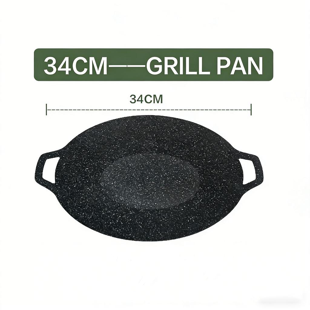 Maifan Stone Non Stick Grill Pan Korean Bbq Plate Outdoor Camping Home Use Compatible Induction Cookers Multiple Size Options