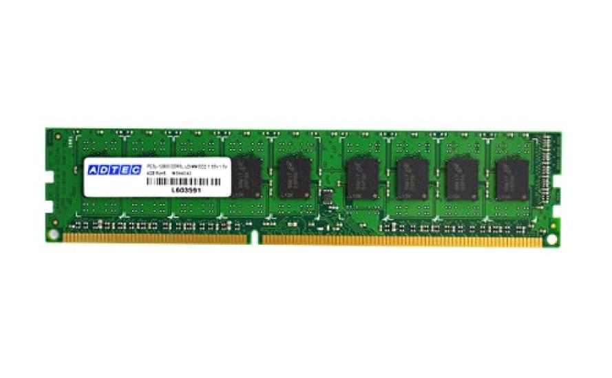 ADTEC Server Unbuffered 8GB x DDR3-1600/PC3-12800 DIMM, 2, ECC, ADS12800D-E8GW