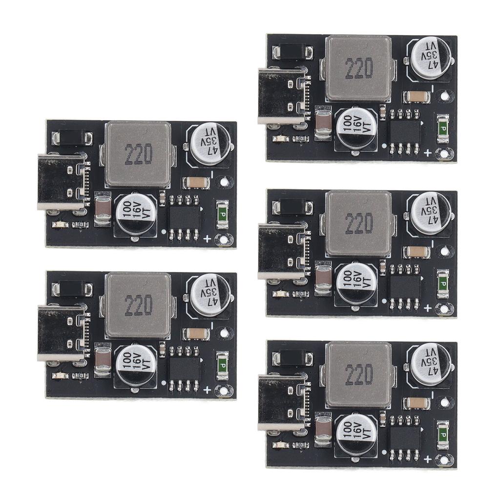 5Pcs Buck Module DC Power Supply Converter 6~32V to QC3.0 PD3.0 Mobile Phone Smart Fast Charge Type 