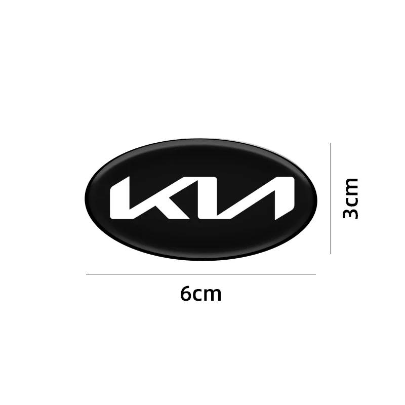 RXEC6 Car Interior Stickers Decoration Accessories For Kia rio ceed sportage cerato soul Car Steering Wheel Center Sticker