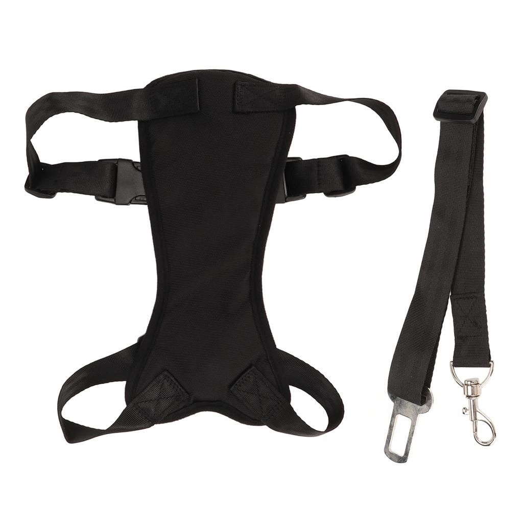 Dog Car Harness Seatbelt Set Breathable Mesh Adjustable Dog Safety Vest Harness with Seatbelt for Car
