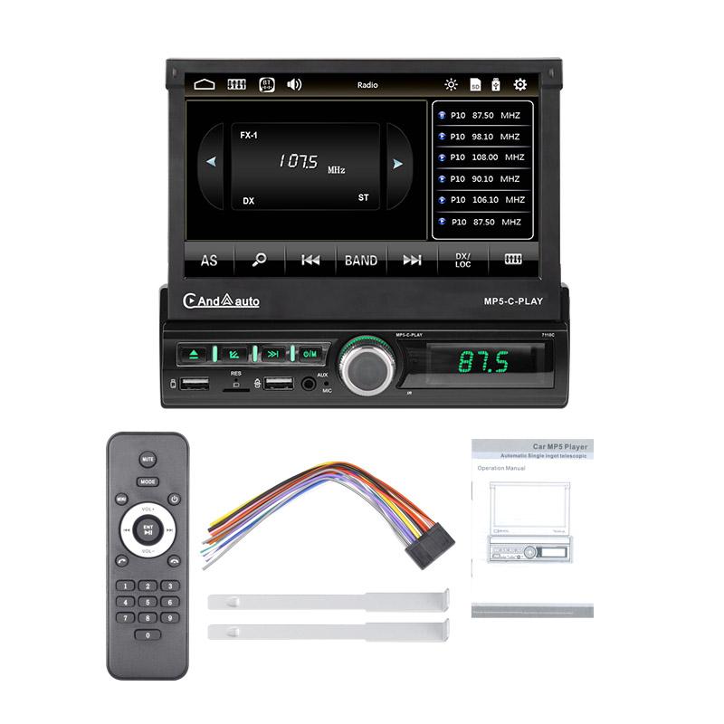 

Универсальный 1 din автомобильный радиоприемник Android Auto Carplay Autoradio WIFI Gps Navi Android 7 ручной выдвижной экран мультимедийный проигрыватель carplay