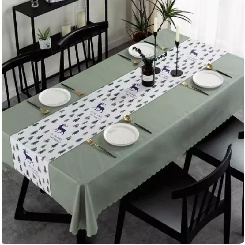 New Printe Rectangle Round Table Cloths Waterproof  Plastic PVC Oilproof Tablecloths Table Cover Home Decor Christmas Tablecloth