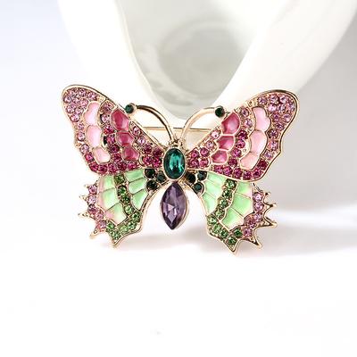 Fashion Vintage Vintage Drip Oil Enamel Insect Butterfly Golden Cicada Coat Buckle Brooch