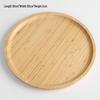 ZISIZ Solid Wood Round Carved Serving Tray Set