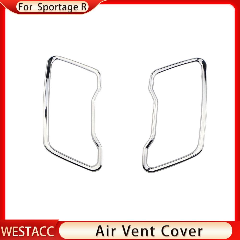 ABS Chrome Air Conditioning A/C Vent Cover Sticker Trim for Kia Sportage R 3 SL LHD 2011 - 2015 Car Interior