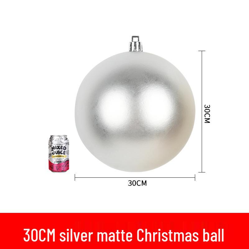 Festive Silver Glitter Hanging Ball - Shiny Round Decoration 6-30CM for Christmas