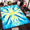 Abstrakter Teppich mit blau-gelbem Wirbelmuster für modernes Wohnzimmer Geeignet als Antirutsch für Wohnzimmer Schlafzimmer Sofas