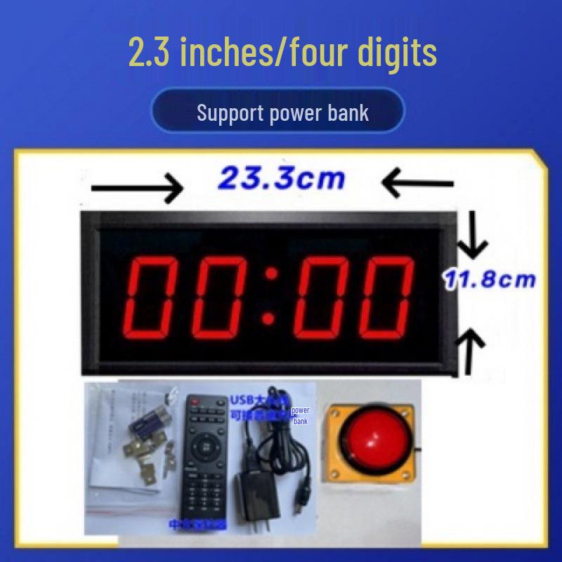 Voice-Activated LED Stopwatch with Remote for Training, Speech, Escape Rooms, & Sports Timing.