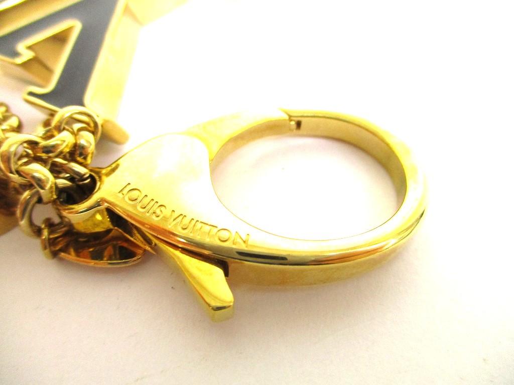 Authentic LOUIS VUITTON Gold Bag Charm Key Holder Sac Fleures du #a945  Refurbished