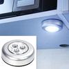 Mini Användbar Vägglampa Köksskåp Garderob Bil 3 LED Trådlös Push Touch Lampa