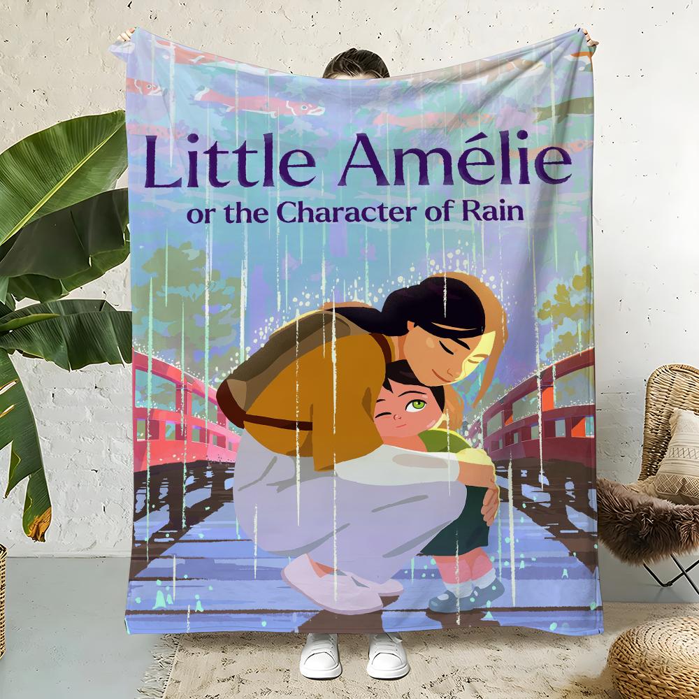 Anime L-Little Amelie Throw Flannel Throw Blanket,Bed Home Office Nap Blanket Travel,Camping,Picnic Blanket Soft Decor 75X95CM