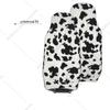 Vintage Cow Print Car Seat Cover 2 Pieces Black White Cow Car Accessories Animal Print Car Seat Protectrors Saddle Blanket