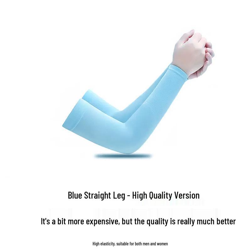 Unisex Anti-UV Cooling Arm Sleeves for Summer Cycling & Driving - Breathable Ice Silk