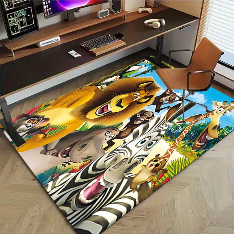 Jungle Safari Adventure Carpet For Playroom Bedroom Living Room Sofa Home Decorkids Game Area Rug Nonslip Floor Mat