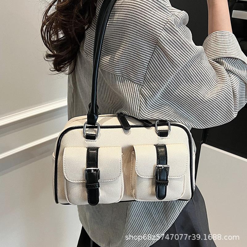 Retro Pillow Bag Women's 2025 New Commuting Fashion Portable Shoulder Bag French Underarm Briefcase