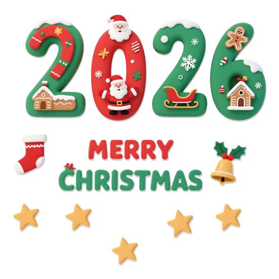 2026 Christmas Window Stickers Santa Claus Snowflake Star Pattern Glass Xmas Decals Indoor Holiday Decoration
