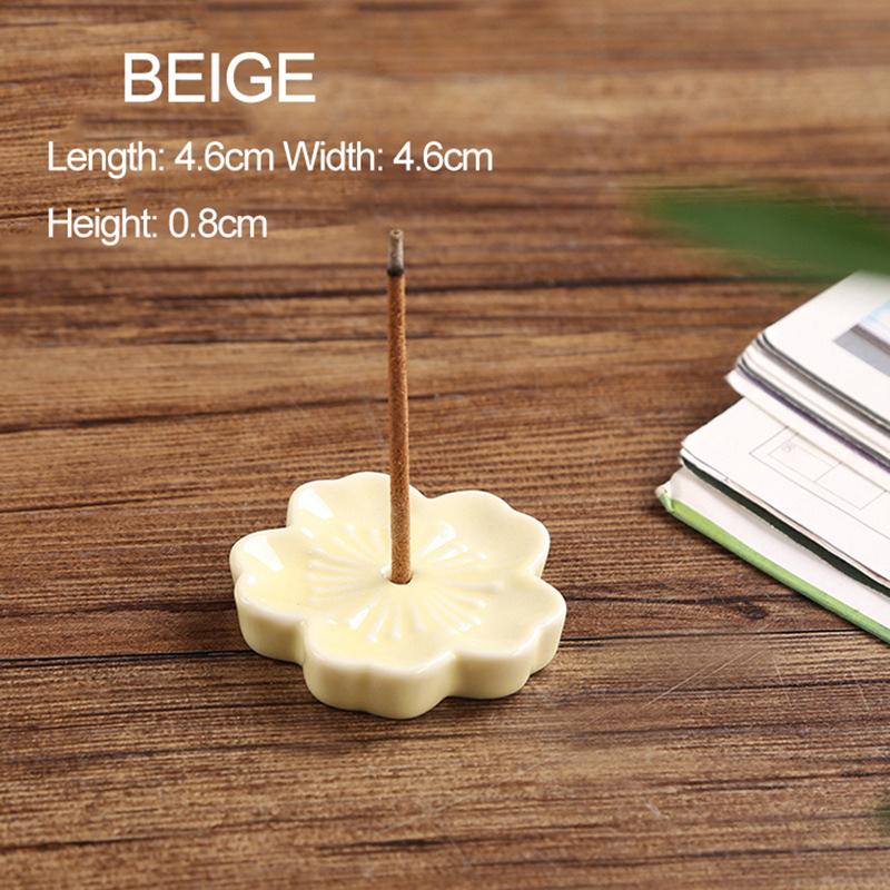 Ceramic Cherry Blossom Incense holder wax melt Burner sahumerios holder Aromatherapy Office Teahouse Living Room Ornament XX007