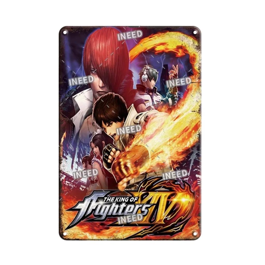 Vintage King Of Fighters Metal Tin Sign Classic KOF Game Poster Retro Gamer Room Decor Wall Art Plaques for Home Decor