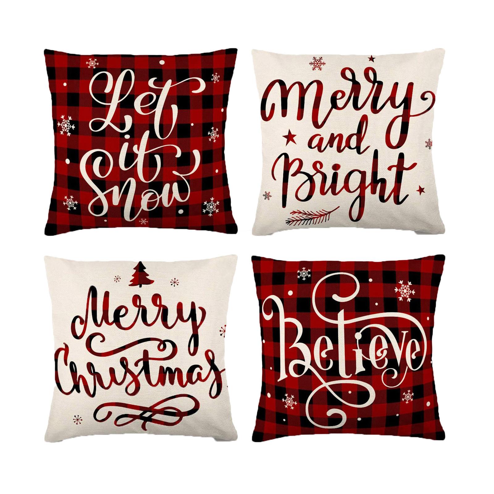 

Christmas Covers Pattern case Sofa Decor 4PC
