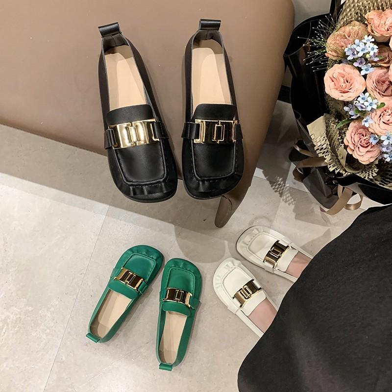 Mokasíny boty s měkkou podrážkou dupnutí nohou kulatá hlava ležérní fazolové boty boty na řízení nízký podpatek nadměrná velikost