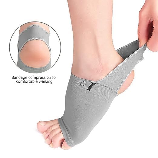 VINATOSLA Flat Foot Arch Support for Men & Women | Medial Arch Support for Flat Feet Correction Sleeve with Cushion | Plantar Fasciitis Leg Foot
