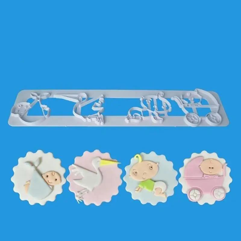 Kinderwagen Kuchenform Dekoration Keks Ausstecher Form Lebensmittelqualität Kunststoff Kuchenschneider Keksform