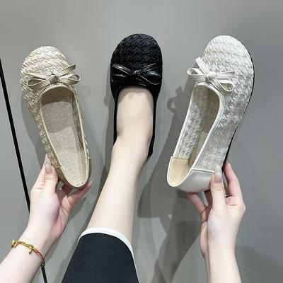 2024 heißer Verkauf Mesh Loafer Sommer Atem frauen Flache Schuhe Casual Runde Zehe Slip auf Wohnungen Süße Bowknot Damen schuhe Zapatos