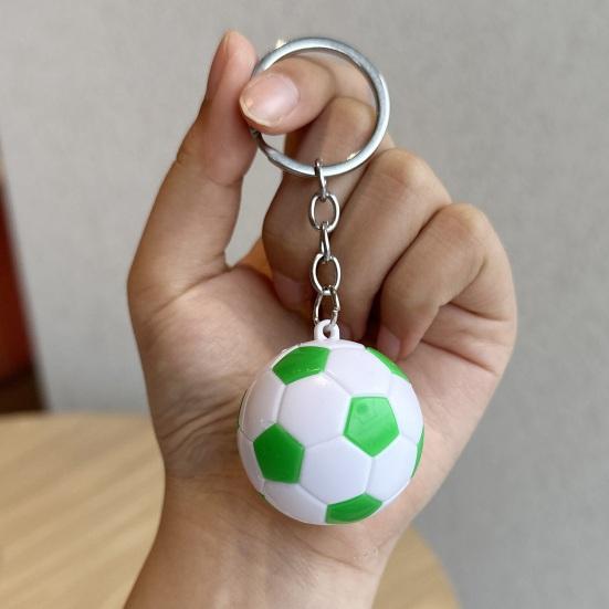 Keychain Pendant Metal Chain Buckle Football Shape Key Chain Football Fans Backpack Key Ring Accessory