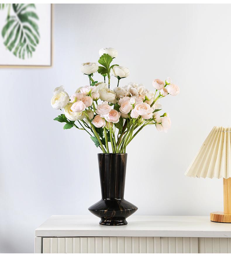 Modern Wabi-Sabi Marble Vase - Minimalist Decor for Home or Hotel