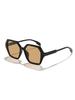 Retro Geometric Square Sunglasses Tortoiseshell and Transparent Frames UV Blocking Street Style Shades KJ103