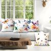 Spring Animal Watercolor Painting Cushions Pillowcase Polyester Cushion Cover Throw Pillow Pillowcover Home Car Sofa Decor