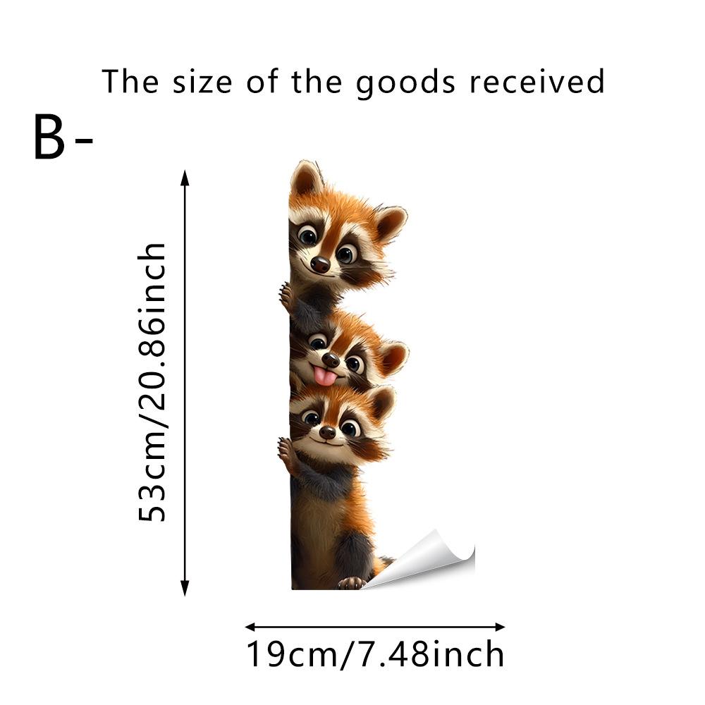 Dierlijke Statische Glassticker, Schattig Konijn, Panda, Puppy, Koelkast Raamsticker