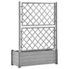 vidaXL Pflanzkübel mit Spalier 100x43x142 cm PP Steingrau