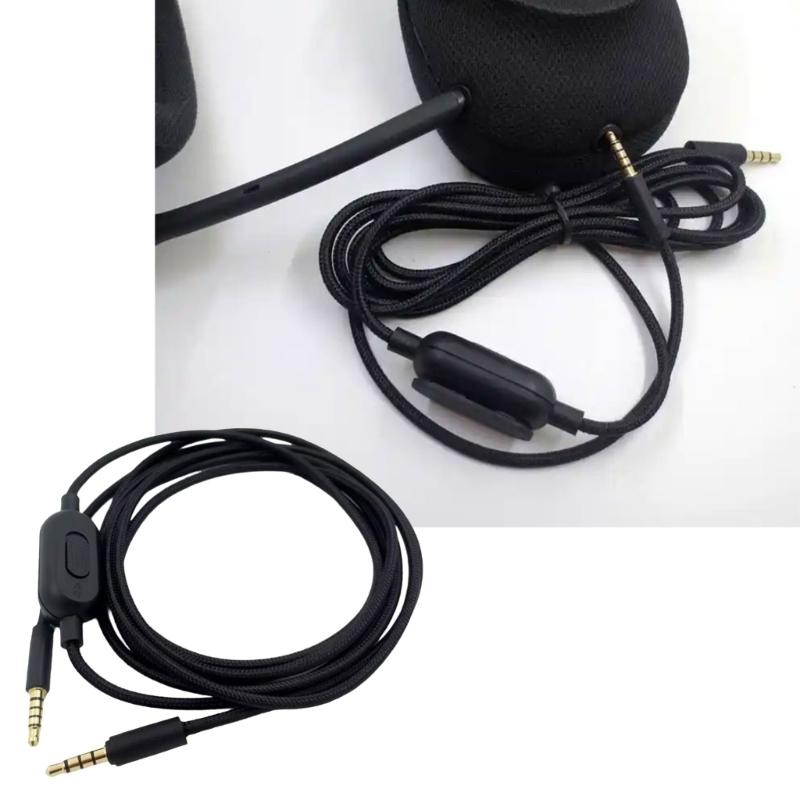 Replacement Nylons Braideds Gaming Headsets Sound Cable for GProX G433 G233 with Inline Controls